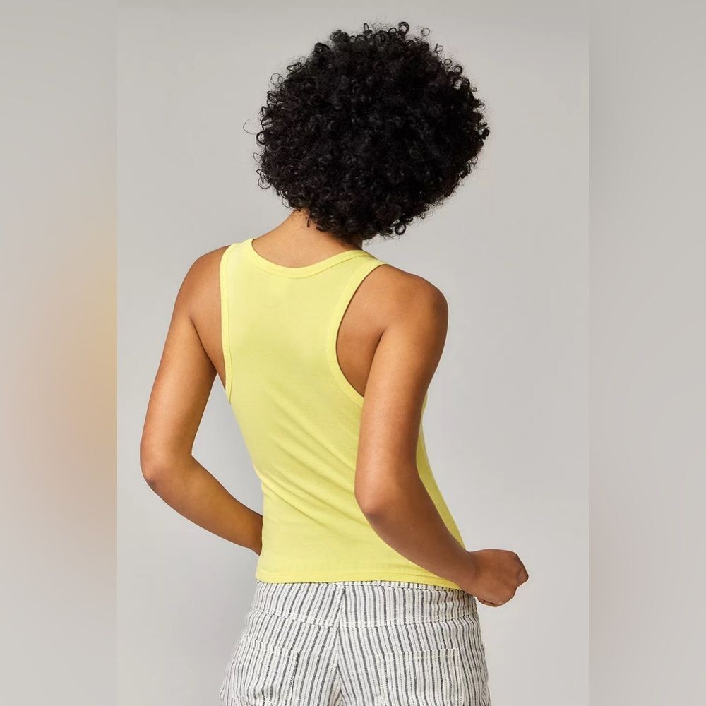 NWT Urban Outfitters Yellow Martini Embroidered Tank - Picture 3 of 5